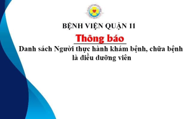 Danh sách Người thực hành khám bệnh, chữa bệnh là điều dưỡng viên
